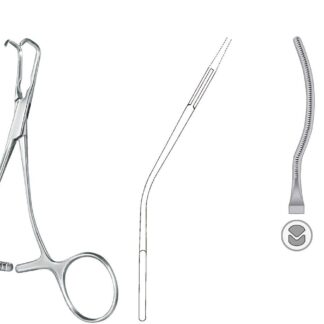 24-573-15-07  ~ Atr.-Klemme f. Kinder, löffelf., 14 cm ~