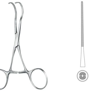 24-593-00-07  ~ Atr.-Neonatalklemme, ger., 13 cm ~