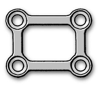 25-017-04-71  ~ MIKROPLATTE  2X2-LOCH 0,6MM, RECHTECKIG ~