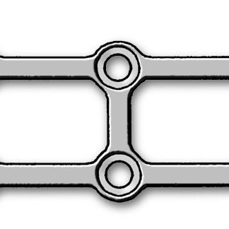 25-017-06-09  ~ MIKROPLATTE  3X2-LOCH 0,6MM, RECHTECKIG ~