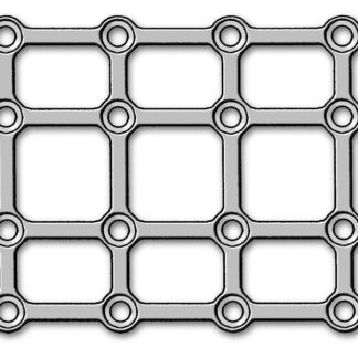 25-017-16-09  ~ MIKROPLATTE  4X4-LOCH 0,6MM, RECHTECKIG ~