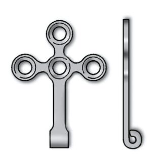 25-301-03-09  ~ ORTHO ANCHORAGE PLATTE 4-LOCH KREUZ KURZ ~