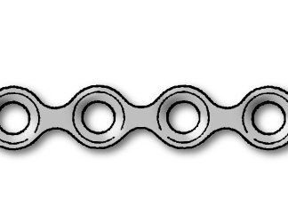 25-304-00-09  ~ MIKROPL., 1,5, 4-LOCH, GERADE ~