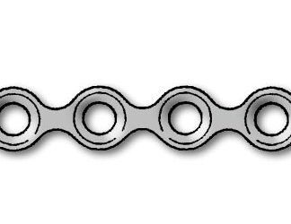 25-304-00-91  ~ MIKROPL., 1,5, 4-LOCH, GERADE ~