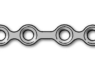 25-304-55-71  ~ MIKROPL.1,5, 4-LOCH,GERADE, KURZ, STERIL ~