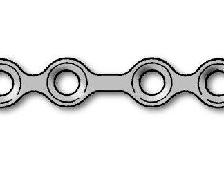 25-304-55-91  ~ MIKROPL., 1,5, 4-LOCH, GERADE, KURZ ~