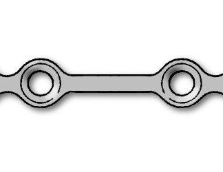 25-304-85-91  ~ MIKROPL., 1,5, 4-LOCH, GERADE, LANG ~