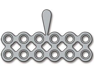 25-306-22-09  ~ MIKRO MESH, 6 X 2-LOCH, T=0,6 MM ~