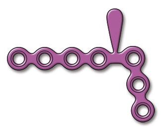 25-310-07-71  ~ Mikropl.1,5 7-Loch, L-Form T=1,0 mm ster ~