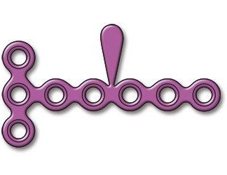 25-310-18-71  ~ Mikropl.1,5 8-Loch T-Form T=1,0 mm ster ~