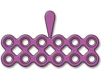 25-310-22-71  ~ Mikro Mesh, 6 X 2-Loch, T=1,0 mm steril ~