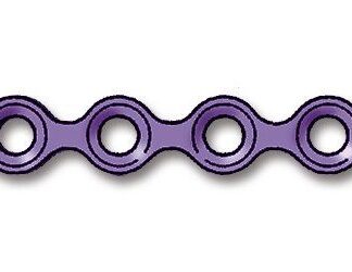 25-316-01-09  ~ LP NEURO PLATTE, GERADE, 16-LOCH ~