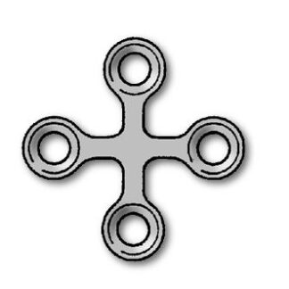 25-326-55-71  ~ MIKROPL., 1,5, 4-LOCH, KREUZFORM ~