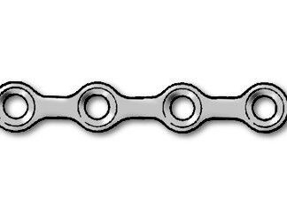 25-330-04-09  ~ MIKROPL., 1,0, 4-LOCH, GERADE ~