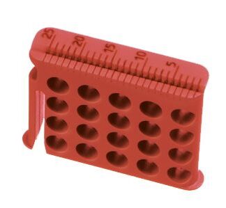 25-650-03-04  ~ SCHRAUBENLÄNGENMESSCLIP, 2,0 ROT ~