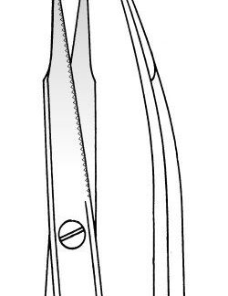 28-407-11-07  ~ ST-Schere, Stevens, st st, geb., 11,5 cm ~