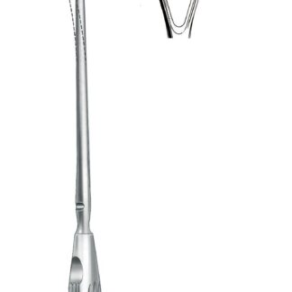 32-927-25-07  ~ UTERUSKÜRETTE, 25 MM, ST., BIEG., 33,5CM ~