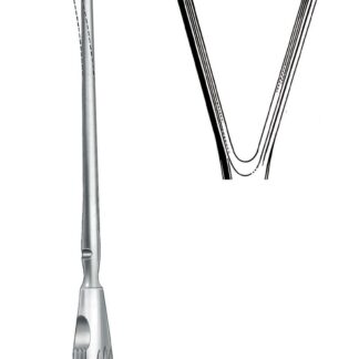 32-927-40-07  ~ UTERUSKÜRETTE, 40 MM, ST., BIEG., 35,5CM ~