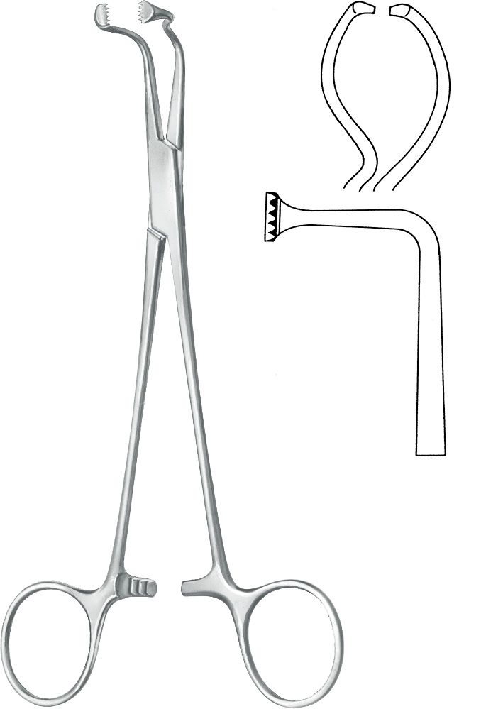 38-719-01-07 38-719-01-07  ~ KNOCHENHALTEZANGE, KEEN, LI., 17,5 CM ~