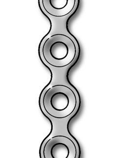 50-360-04-91  ~ MINIPL., 2,0, 4-LOCH, GERADE, 0,6MM ~