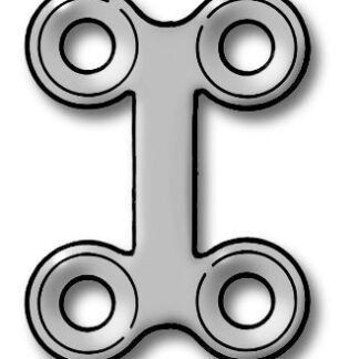 50-384-04-91  ~ MINIPLATTE 2,0 4-LOCH, H-FORM, T=0,5 MM ~