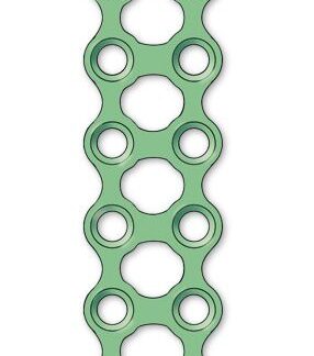 50-722-12-09  ~ MINIPLATTE 2 X 6-LOCH GERADE T=1,0 MM ~