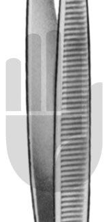 HB0436  ~ Splitterpinzette, gebogen, glatt, ohne Stift, 8cm ~