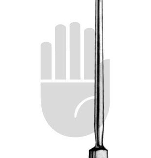 HB2544-27  ~ Deschamps Unterbindungsnadel, stumpf, links gebogen, für die rechte Hand, 27cm ~