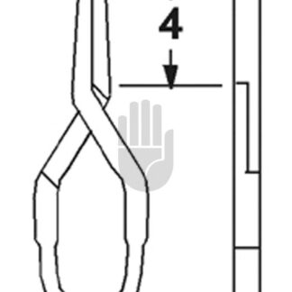 HB3926-10  ~ Mini Gefäßclip, 70-100g, gerade, 4mm ~