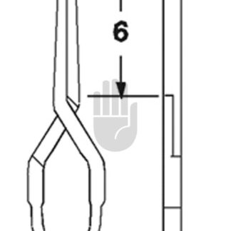 HB3926-12  ~ Mini Gefäßclip, 70-100g, gerade, 6mm ~