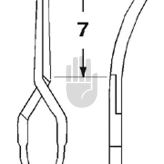 HB3926-13  ~ Mini Gefäßclip, 70-100g, gebogen, 7mm ~