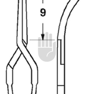 HB3927-12  ~ Standard Gefäßclip, 120-150g, gebogen, 9mm ~