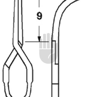 HB3927-13  ~ Standard Gefäßclip, 120-150g, stark gebogen, 9mm ~
