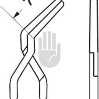 HB3927-14  ~ Standard Gefäßclip, 120-150g, abgewinkelt, 9mm ~