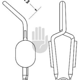 HB3928-40  ~ Gefäßclip nach Müller, abgewinkelt, Öffnungsweite  11,8mm, 13mm, 0,79N, 80g ~