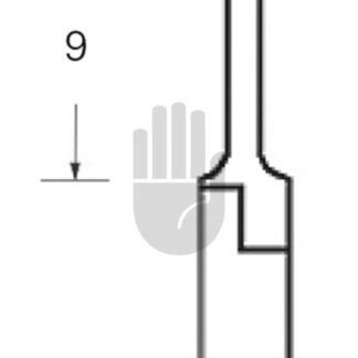 HB3929-12  ~ Gefäßclip nach Biemer, Öffnungsweite  5,0mm, 9mm, 0,20-0,25N, 20-25g ~