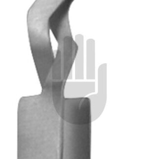 HB3932-12  ~ Schwartz-Klemme, 10x1,7mm, ca. 5,0N, glatt, 45  abgewinkelt Mindestbestellmenge 10 Stück ~