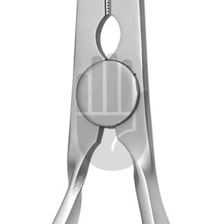 HB3935-03  ~ DeBakey Atrauma Bulldogklemme, gebogen, 7cm, DeBakey Zahnung ~