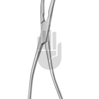 HB3946-01  ~ Cooley Mehrzweckklemme, gebogen, 16cm, DeBakey DeBakey Zahnung ~