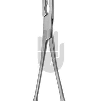 HB3953-02  ~ Pean atraumatische Gefäßklemme, gebogen, 14cm, DeBakey Zahnung ~