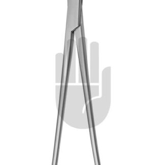HB3956-01  ~ DeBakey-Rumel Präparier- und Ligaturklemme, gebogen, 81mm, 25cm, DeBakey Zahnung ~