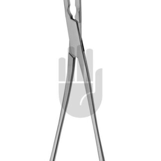 HB3973-01  ~ DeBakey Peripheralklemme, gebogen, 51mm, 21cm, DeBakey Zahnung ~