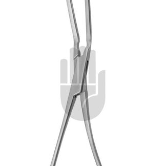 HB3976-02  ~ Leland-Jones Peripheralklemme, 15  gebogen, 77mm, 19cm, DeBakey Zahnung ~