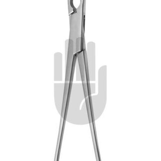 HB3983-02  ~ Lees Venenklemme, gebogen, 95mm, 24,5cm DeBakey Zahnung ~