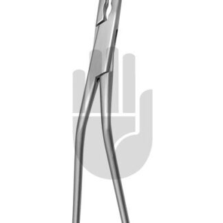 HB3991-01  ~ Ochsner Venenklemme, gebogen, 93mm, 26cm, DeBakey Zahnung ~