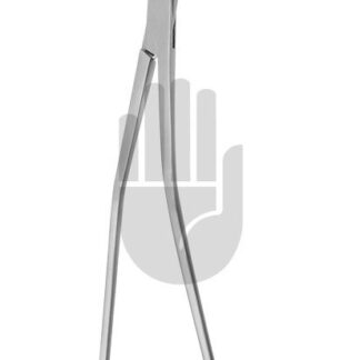 HB3993-02  ~ Weber Venenklemme, rechts gebogen, 113mm, 26cm, DeBakey Zahnung ~