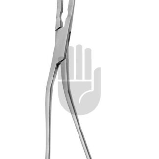 HB3994-01  ~ Lambert-Kay Venenklemme, gebogen, 100mm, 20cm, DeBakey Zahnung ~