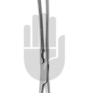 HB4437-02  ~ Scudder Magenklemme, gebogen, 33cm ~