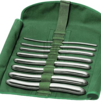 HB4910  ~ Hegar Uterusdilatatoren, 8 Stück, 3 4-17 18mm, in Stofftasche ~
