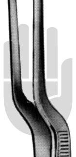 HB5564F  ~ Gruenwald-Jansen Nasen- und Ohrpinzette, bajonettförmig, fein, 20cm ~